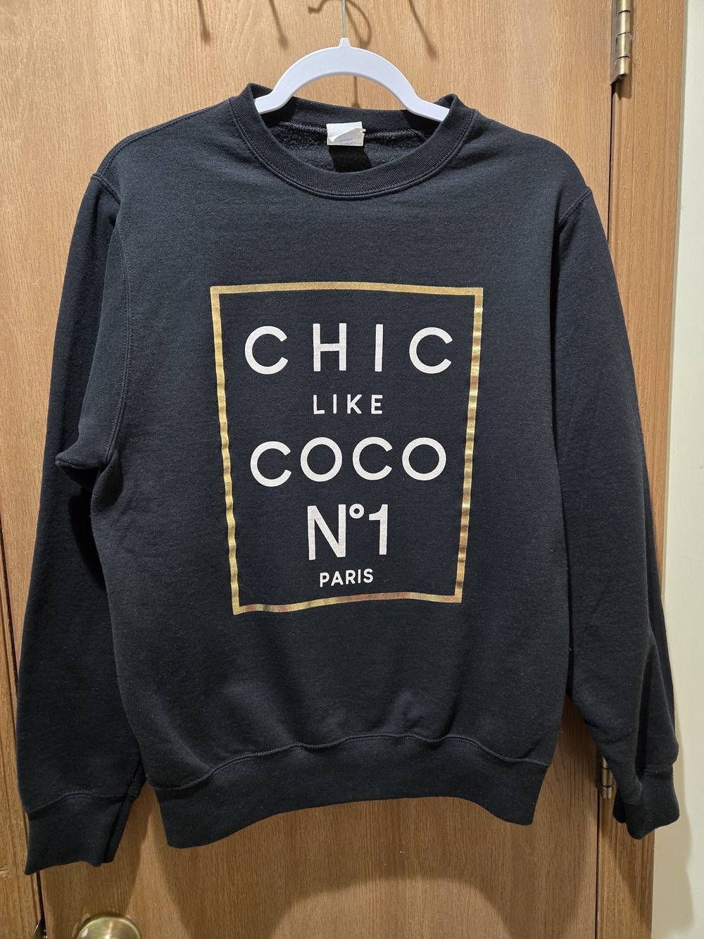 Port and Company Black Sweatshirt with Gold and White Graphic